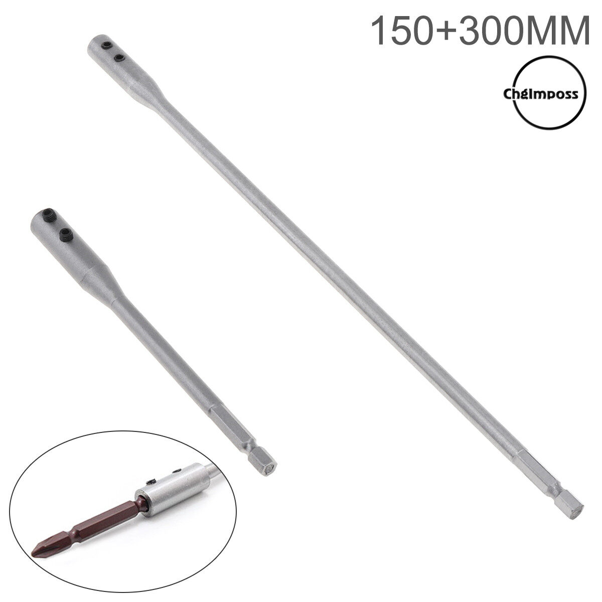 ChgImposs Quick Release Screwdriver Extension Drill Bit Holder Rod Connecting Rod with Hex Shank and Small Wrench