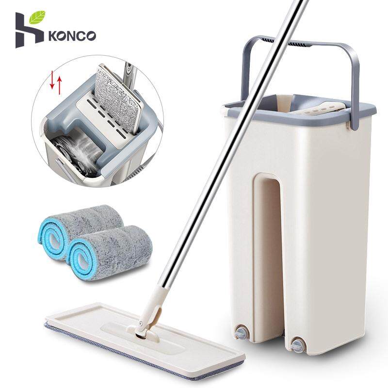 Konco Ma Thuật Một Cách Nhanh Chóng Làm Sạch Giẻ Lau Sàn Với Xô Sàn Bóp Lau Phẳng Nhà Bếp Cây Lau Sàn Dọn Dẹp Nhà Công Cụ
