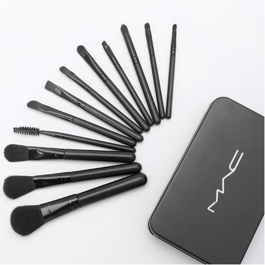 [FREESHIP❤️] BỘ CỌ TRANG ĐIỂM MAC 12 CÂY CỌ LÔNG MIN ( Kèm Hộp thiếc sang trọng )