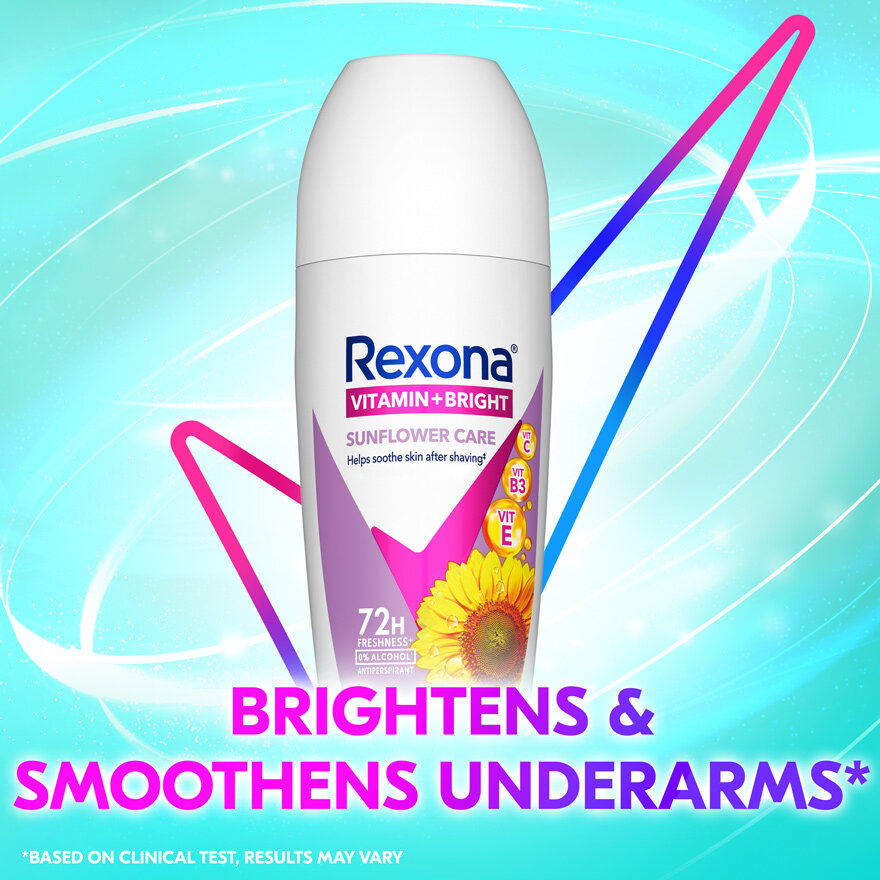 REXONA ROLL-ON WOMEN VITAMIN+BRIGHT SUNFLOWER CARE - 45ML X