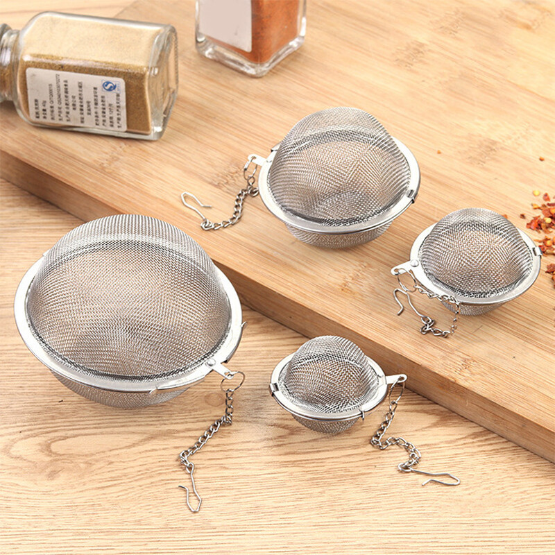 Tea Filter Stainless Steel Reusable Multifunction Mesh Herbal Ball Tea Spice Strainer Infuser Tools Kitchen Supplies