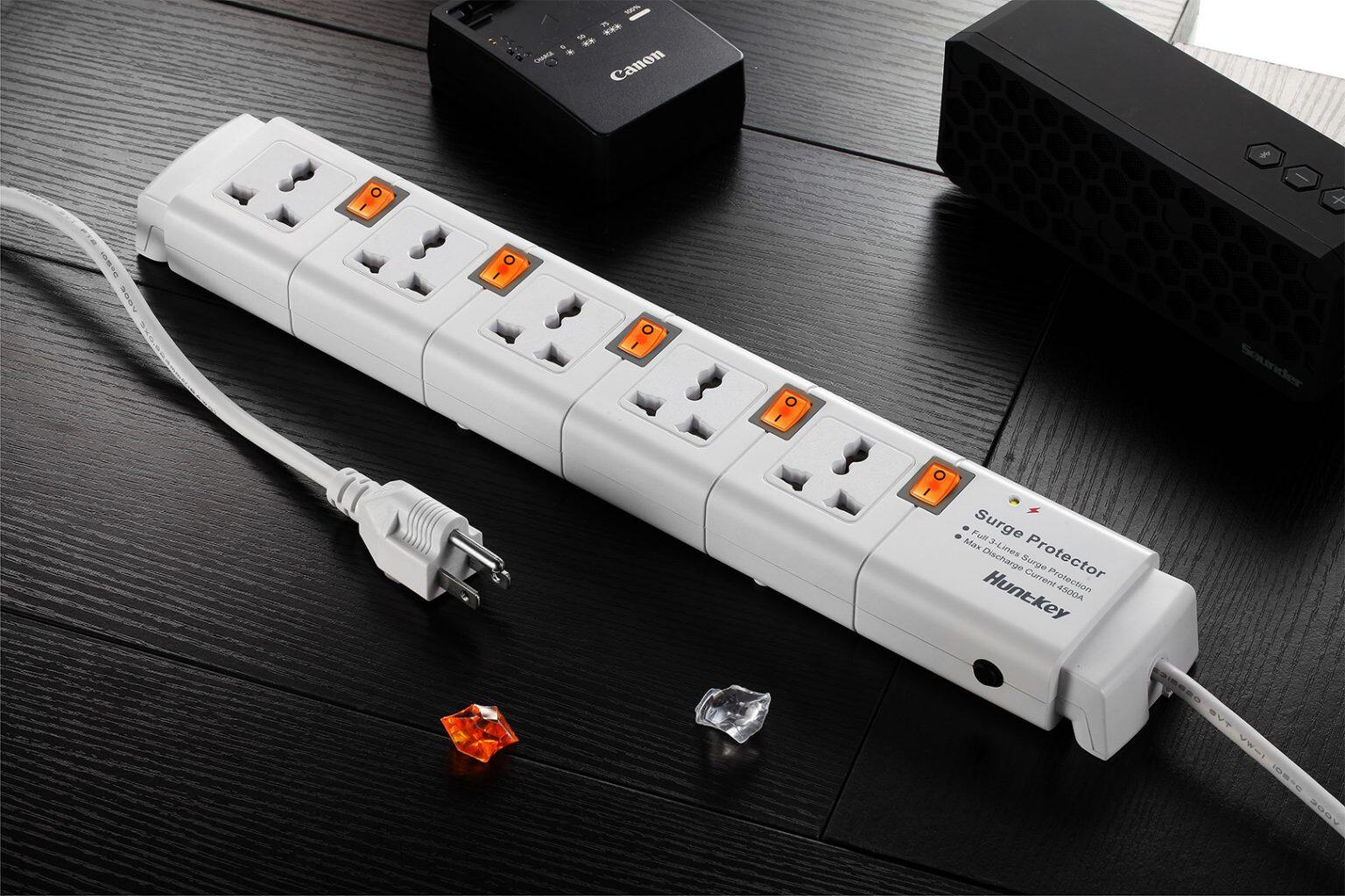 Huntkey 5 Sockets Extension Surge Protector - 2M/5M (PZC504-3 / PZC504) |  Lazada
