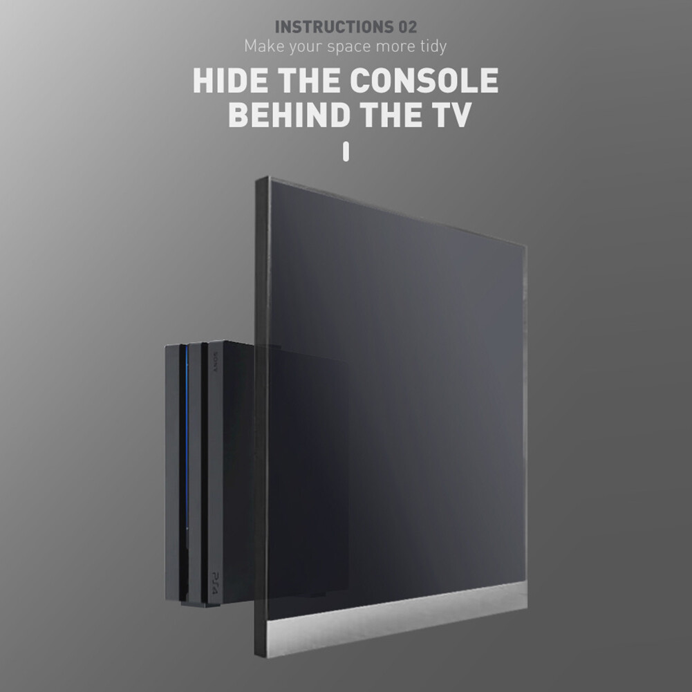 Sell Well【HOT 】Game Console Host Wall Bracket Storage Rack for PS4/PS4 Pro/PS4 Slim Accessory