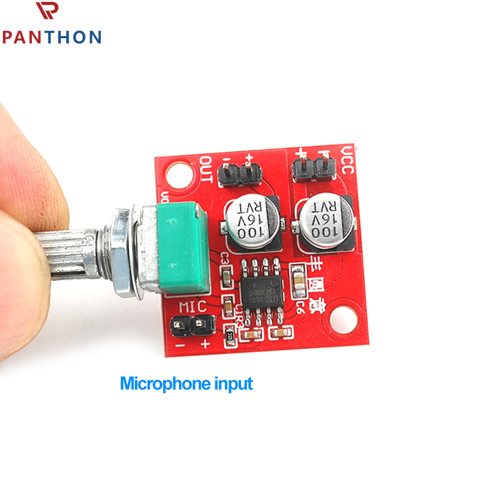 PANTHON DC4-12V LM386 Electret Microphone Amplifier Board Microphone Pickup Module Can Drive Earphones and Small Power Speakers