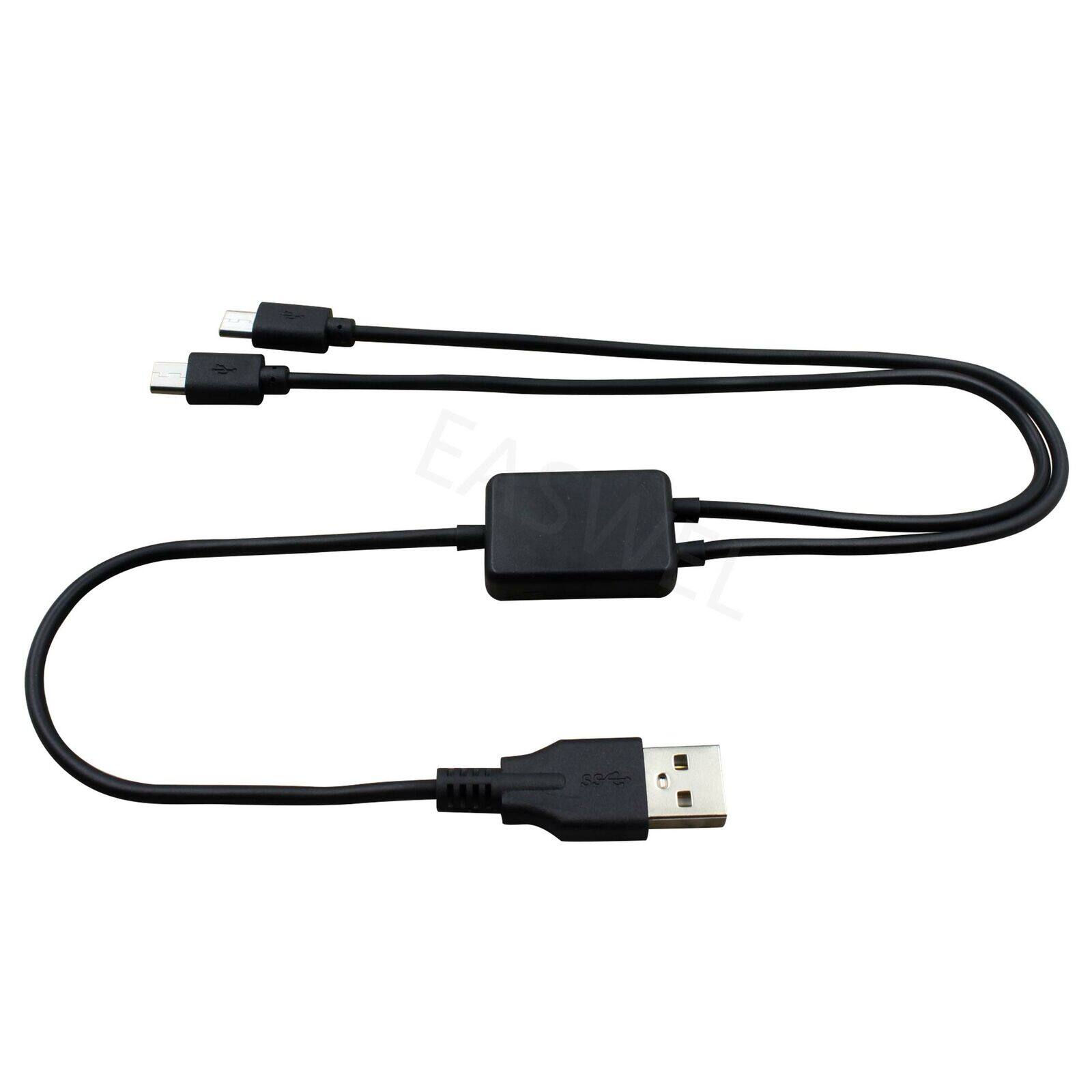 USB 2.0 Type A Male To Dual Micro USB Male Splitter Y Charging Cable