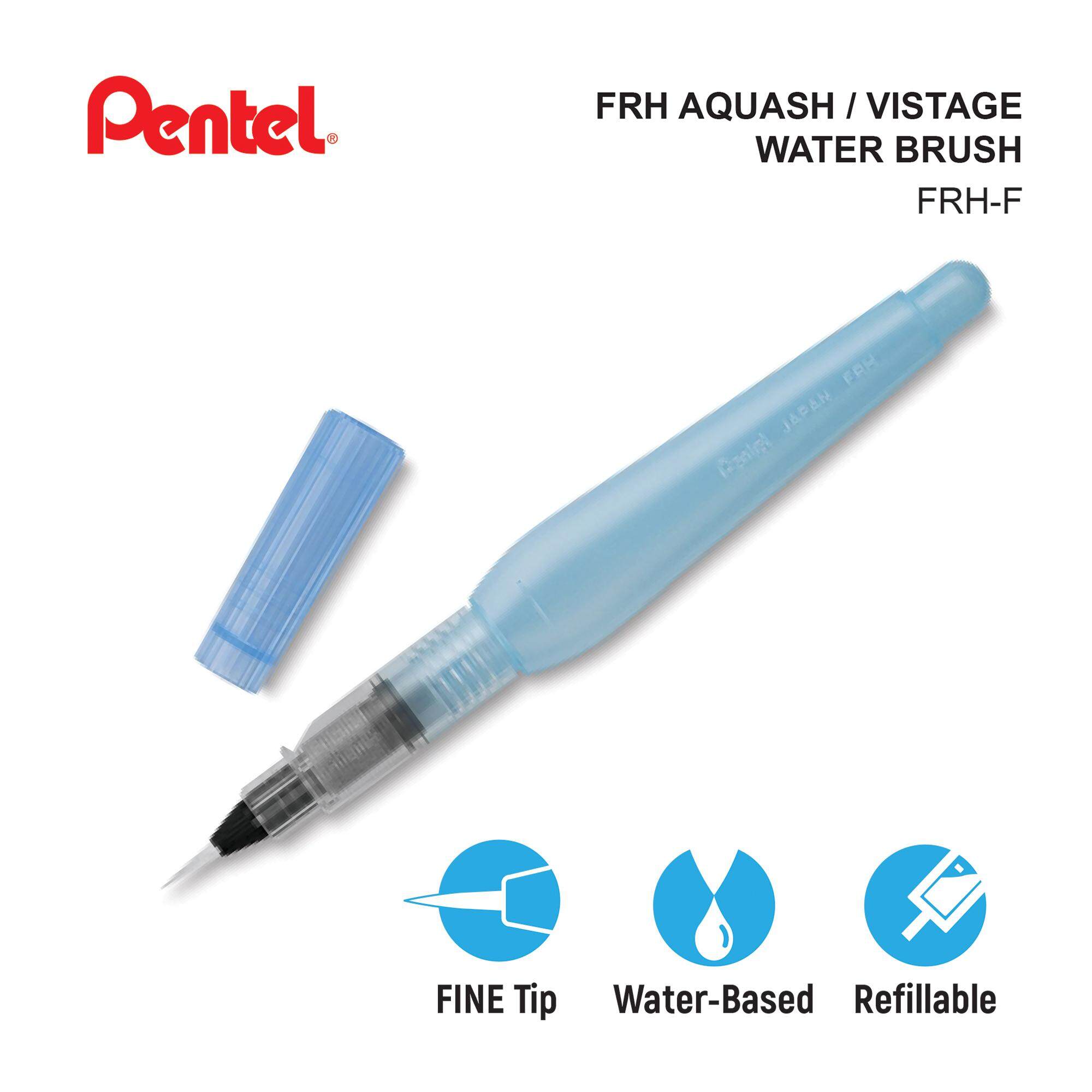 Pentel Vistage 12 24 color Aquash Water Brush set adult watercolor pastels F//S