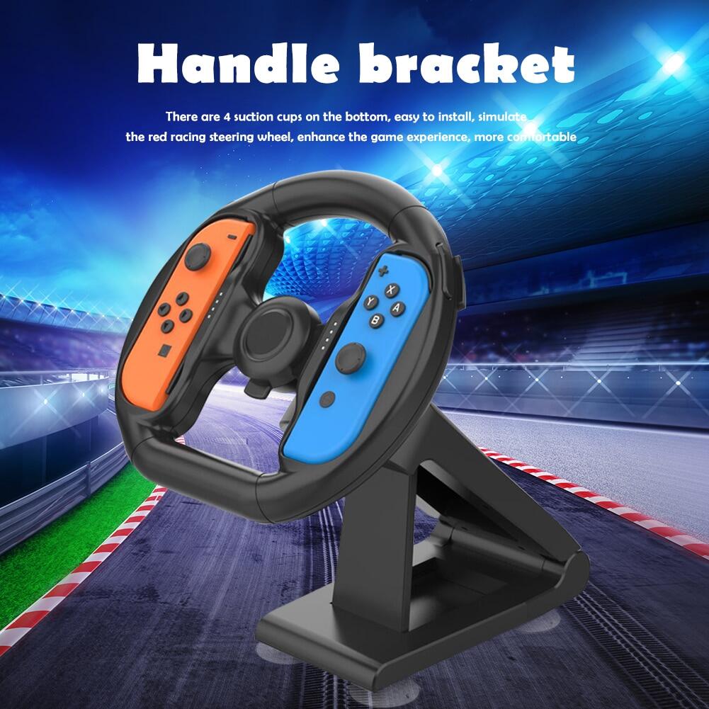 Narsta Controller Attachment with 4 Suction Cups for Nintendo Switch Racing Game NS Accessory Steer Wheel Part for Joy-con Compatible