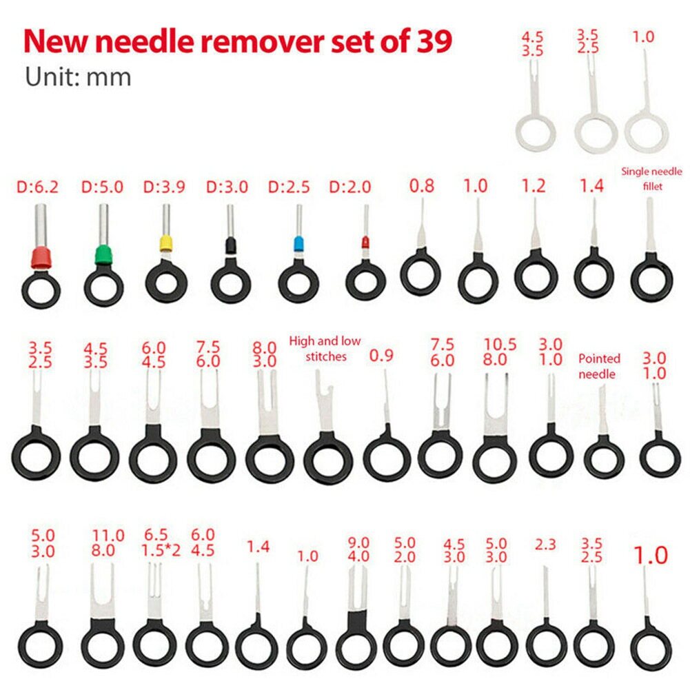 39pcs Needle Ejector Wire Terminal Removal Auto Kit Car Connector Durable Universal