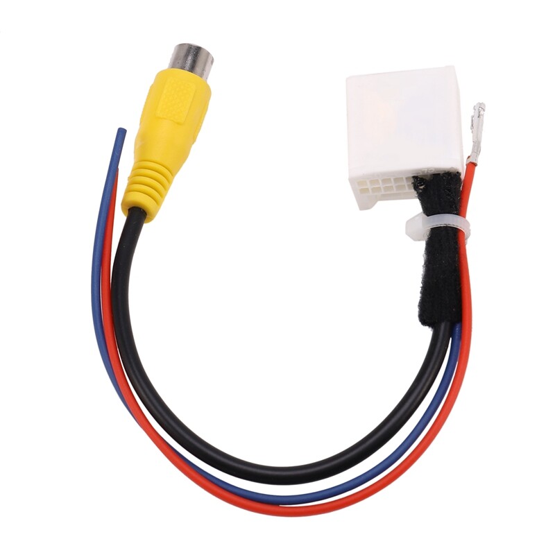 16 Pin Car Rear View Camera Adapter Cable Parking Backup Camera Video Cable Adapter Navigation DVD Reverse Camera Adapter Cable Plug for Toyota Camry 7Th