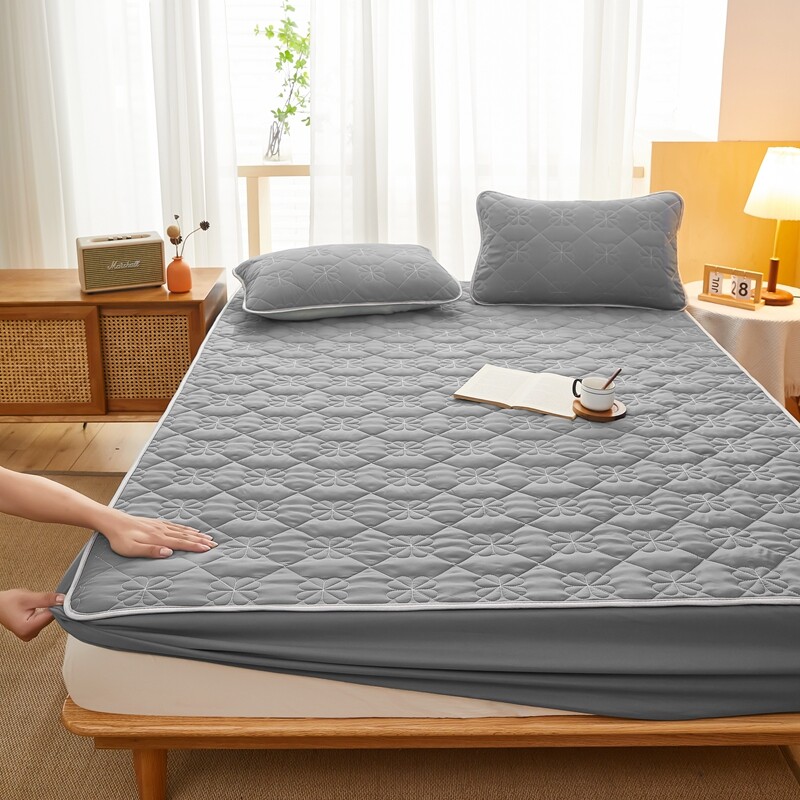 SUNLIGHT HOME Tấm trải giường màu đồng nhất, Tấm trải giường được trang bị nhiều kích thước, Tấm bảo vệ nệm thoáng khí, Nệm thoải mái (Không có vỏ gối)