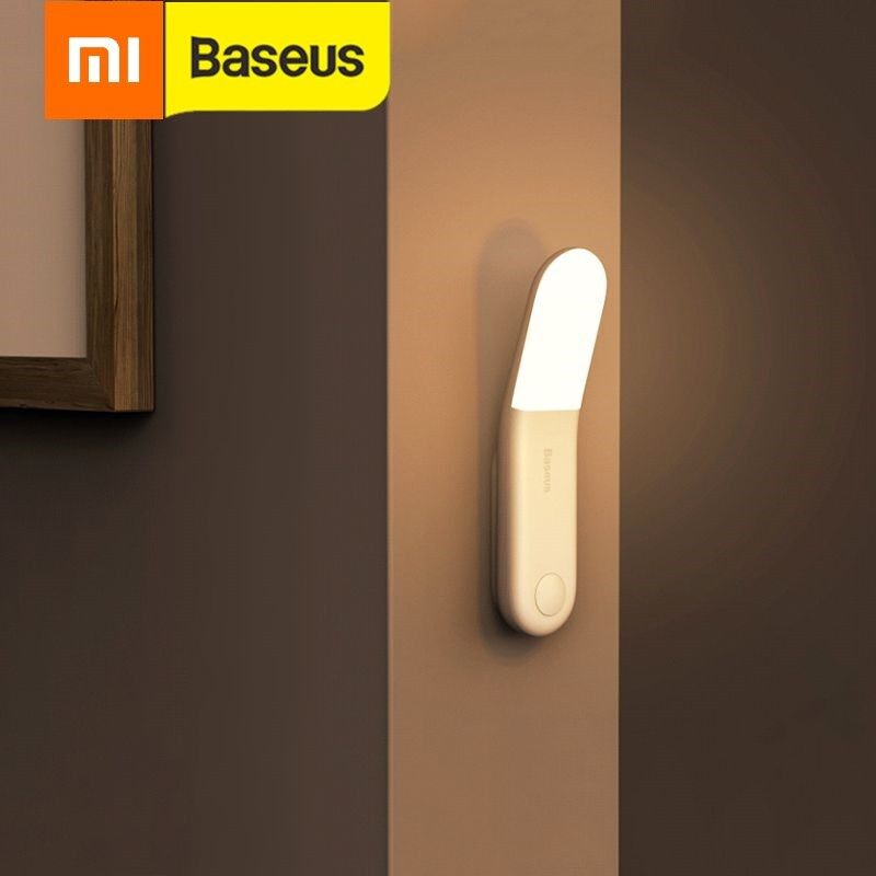 Baseus Led Induction Night Light Human Body Induction Night Light Lamp Usb Rechargeable Led Light Motion Sensor Aisle Light