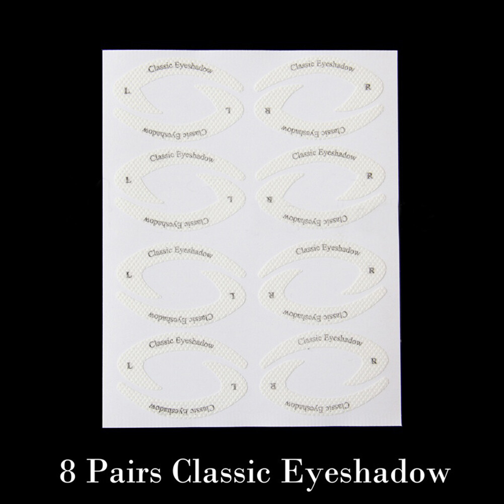 [HOBARTO]32Pcs Quick Eyeliner Stickier Stencils Cosmetic Eye Shadow Eyebrow Makeup Tool