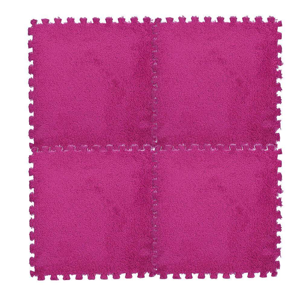 Malonestore 25x25 ซม. พรมเด็กแผ่นโฟมปูพื้นแบบจิ๊กซอว์ Eva Shaggy Velvet Eco ชั้น 7 สี By Malonestore
