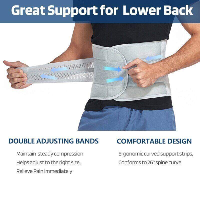 Lower Back Support Waist Brace Lumbar Belt Spine Pain Relief Double Pull Strap