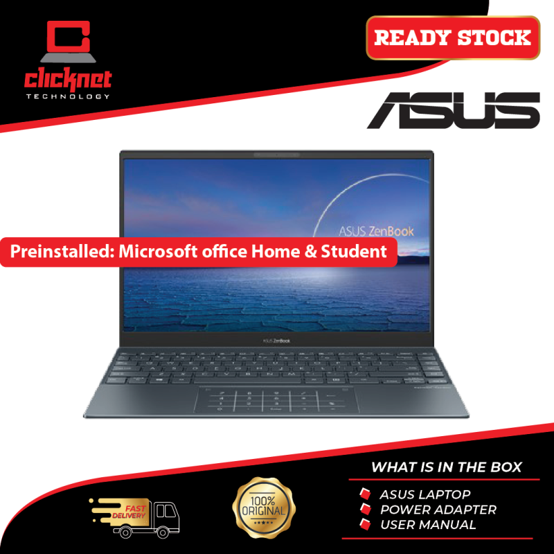 Asus ZenBook Laptop UX425J-AB688TS 14 (i5-1035G1, 8GB, 512GB, Intel, W10H, Office H&S) Malaysia