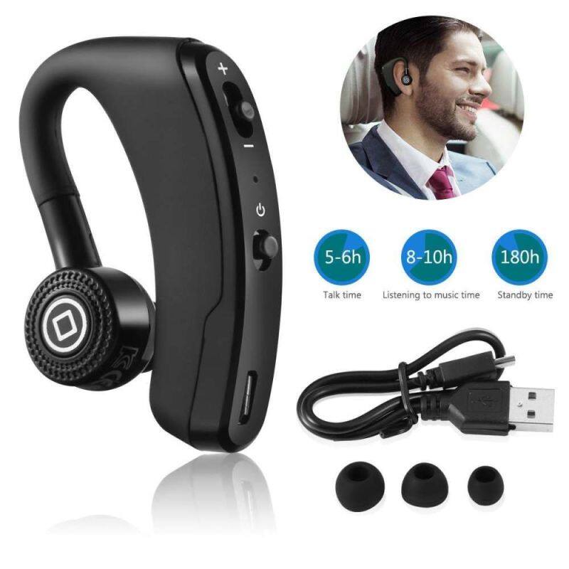 Niceeshop V12 business Bluetooth headset, rotatable in ear earbud wireless headphones voice prompts Singapore