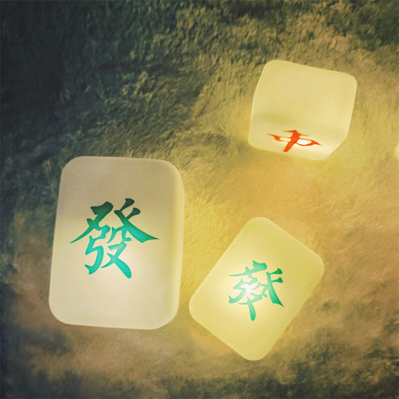 Daisin INS Wind Mahjong Small Night Lamp Desktop Decoration Small Table Lamp Creative Small Gift Glow Toy
