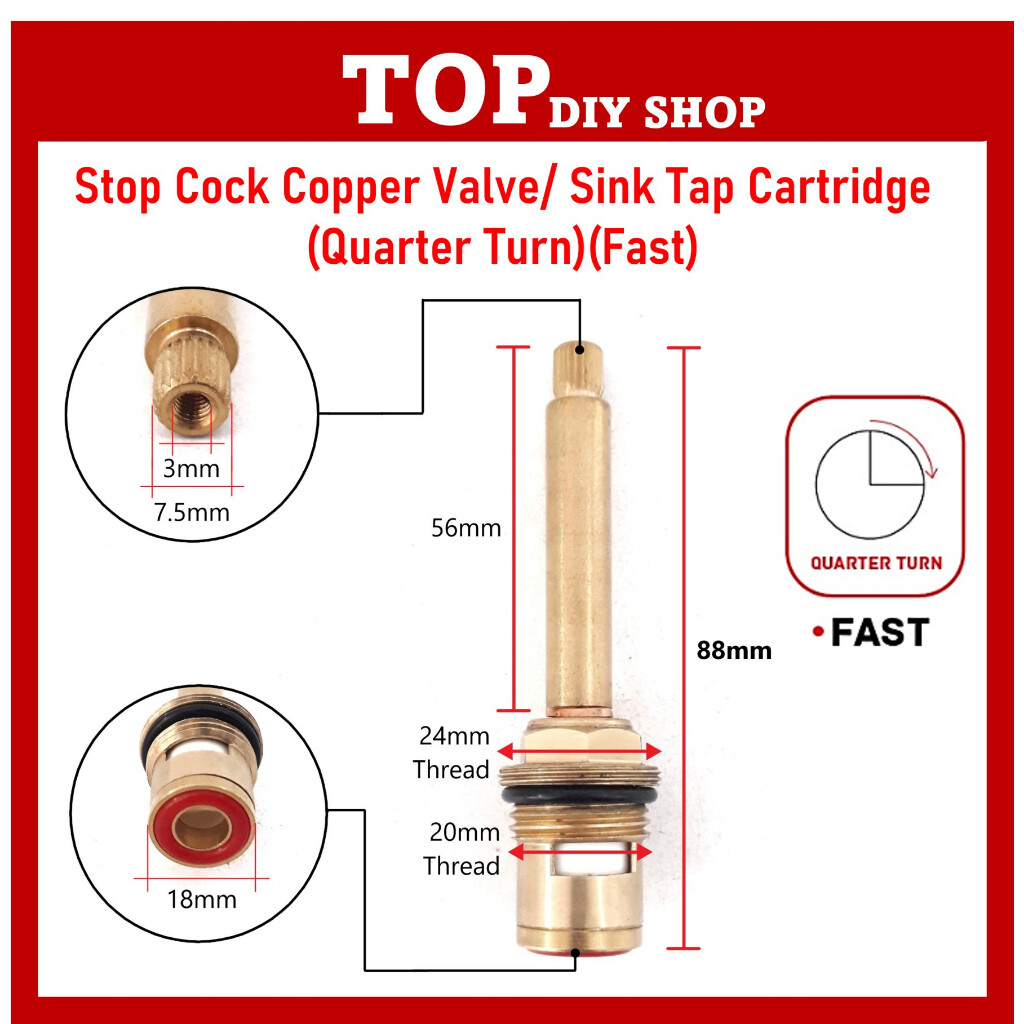 1/2Premium Quality Valves Tap Valve Replacement Faucet / STOP Valve