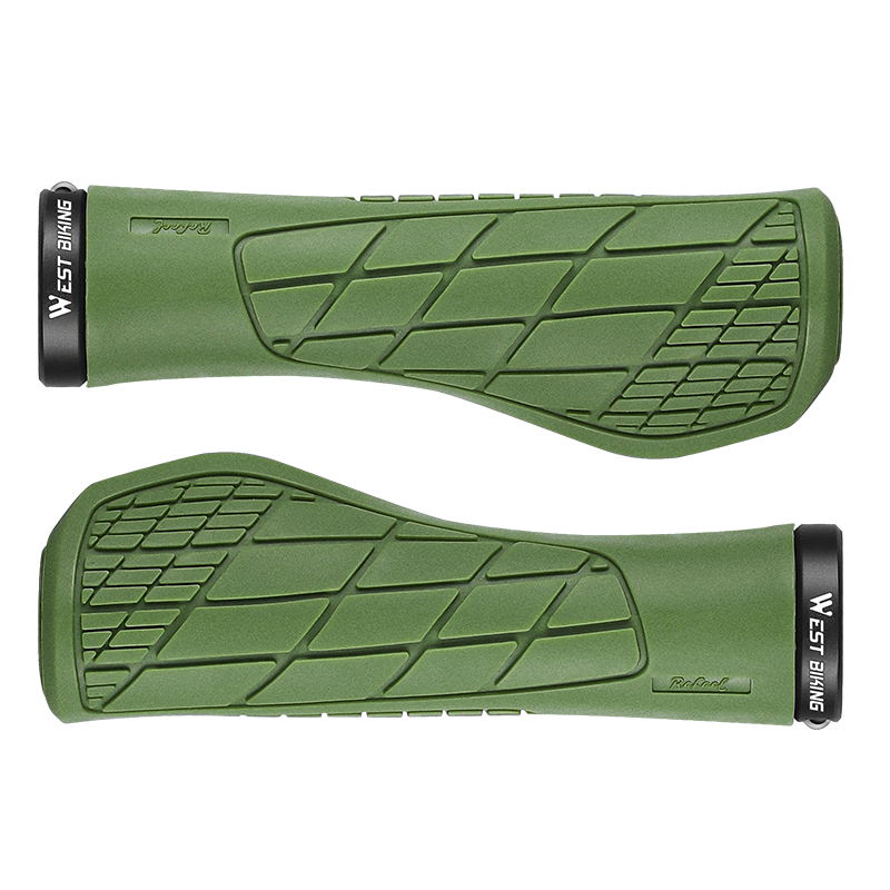 WEST BIKING Bicycle Grips Alloy Rubber Lockable Cycling Handle Mountain Road Bike Handlebar Plug Bicycle Accessories Anti-Skid Ergonomic Bike Grips