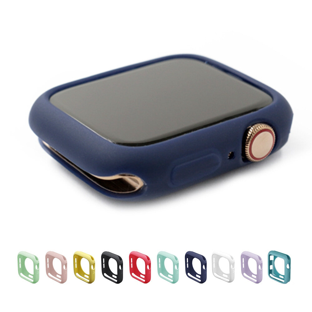BassPal Soft Candy Color High Quality Silicone Case For Apple Watch 8 7 41MM 45MM 3 2 1 38MM 42MM Protective Case for i Watch Series 4 6 SE 5 40MM 44MM