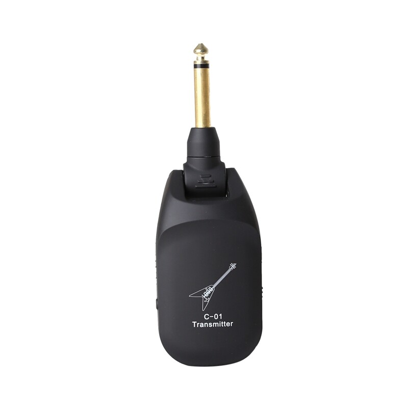 Wireless Guitar System Built-in Rechargeable 4 Channels Wireless Guitar Transmitter Receiver for Electric Guitar Bass