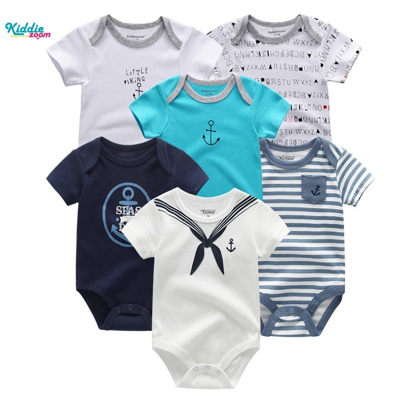 Kiddiezoom 6 pieces baby romper newborn clothes