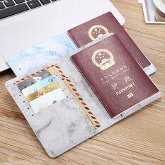 Turningalright chứng minh thư thẻ tín dụng tài liệu vân đá cẩm thạch chất liệu da PU Tên địa chỉ danh tính máy bay check-in ngăn đựng vé phụ kiện du lịch đựng thẻ bằng PU trường hợp hộ chiếu bảo vệ Bìa Túi đựng hộ chiếu