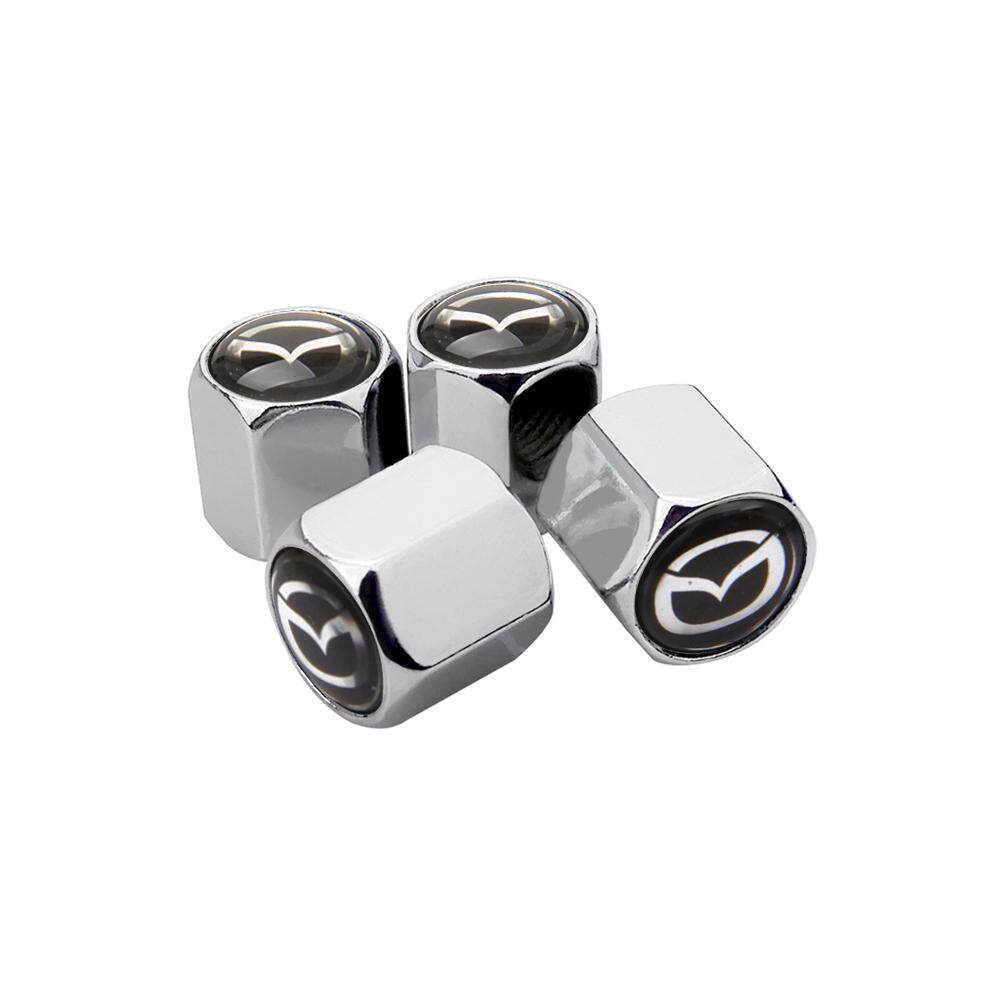 4Pcs/Set For Mazda 2 3 5 6 Speed 6 Protege CX5 Atenza Axela CX7 CX9 RX7 RX8 MX3 MX5 Car Tire Valve Caps Automotive Wheel Stem Caps Tyre Stem Airtight Covers