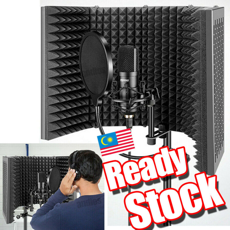 Isolation Shield 5 Panel Vocal Booth for Recording Sound Broadcast Microphone Kedap Bunyi Suara Voice Record Rekod Malaysia