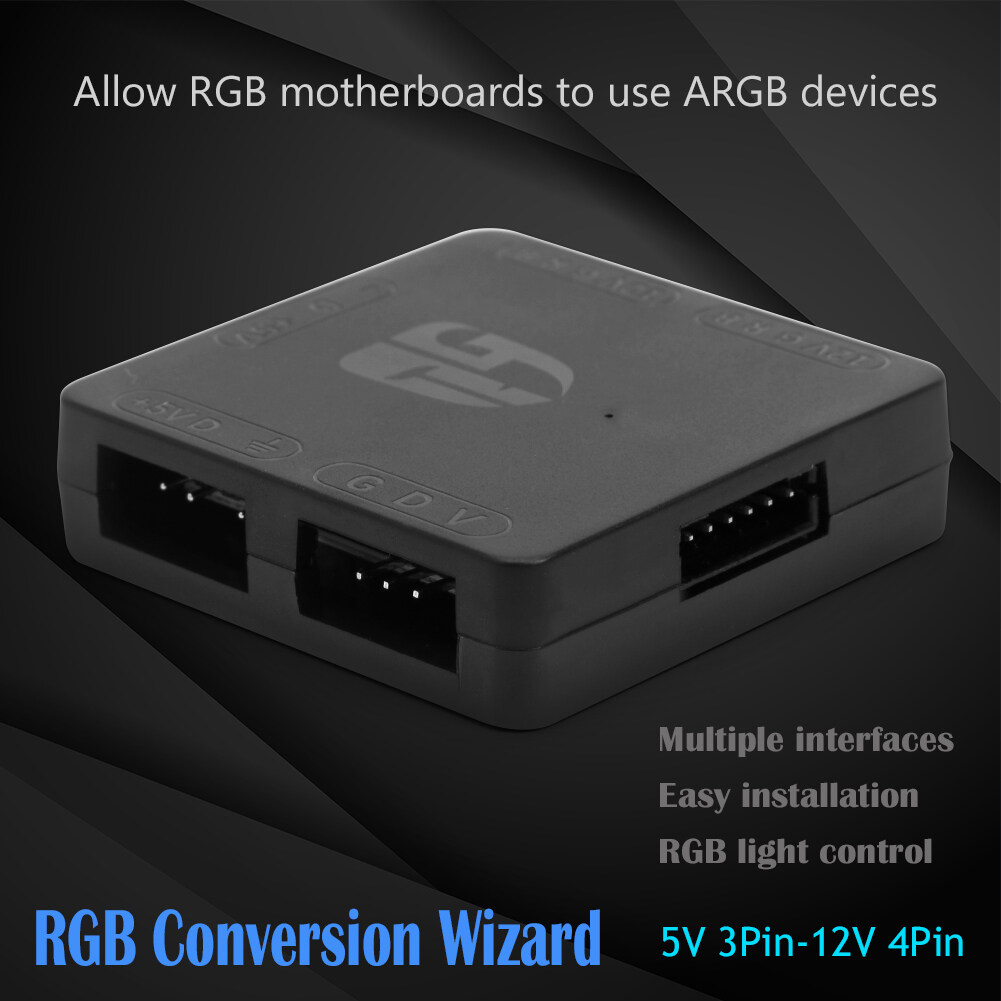 RGB Converter 5V To 12V Transfer Hub 3Pin To 4Pin ARGB พัดลมติดหลอดไฟอะ ...