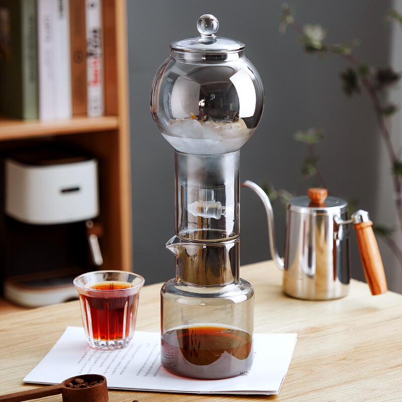 BINCOO Ice Drip Coffee Pot Glass Cold Brew Coffee Maker Household Drip 600ml