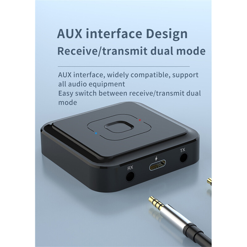 Bluetooth Receiver Transmitter 2- In-1 Usb Audio Adapter Support Hands-free Voice Calling