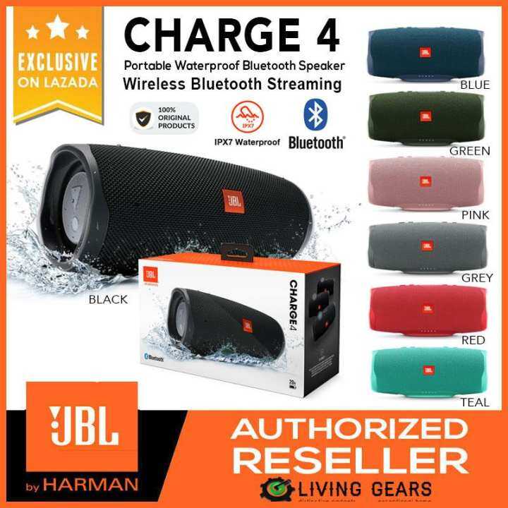 JBL Charge 4 Portable IPX7 Waterproof Wireless Bluetooth Speaker