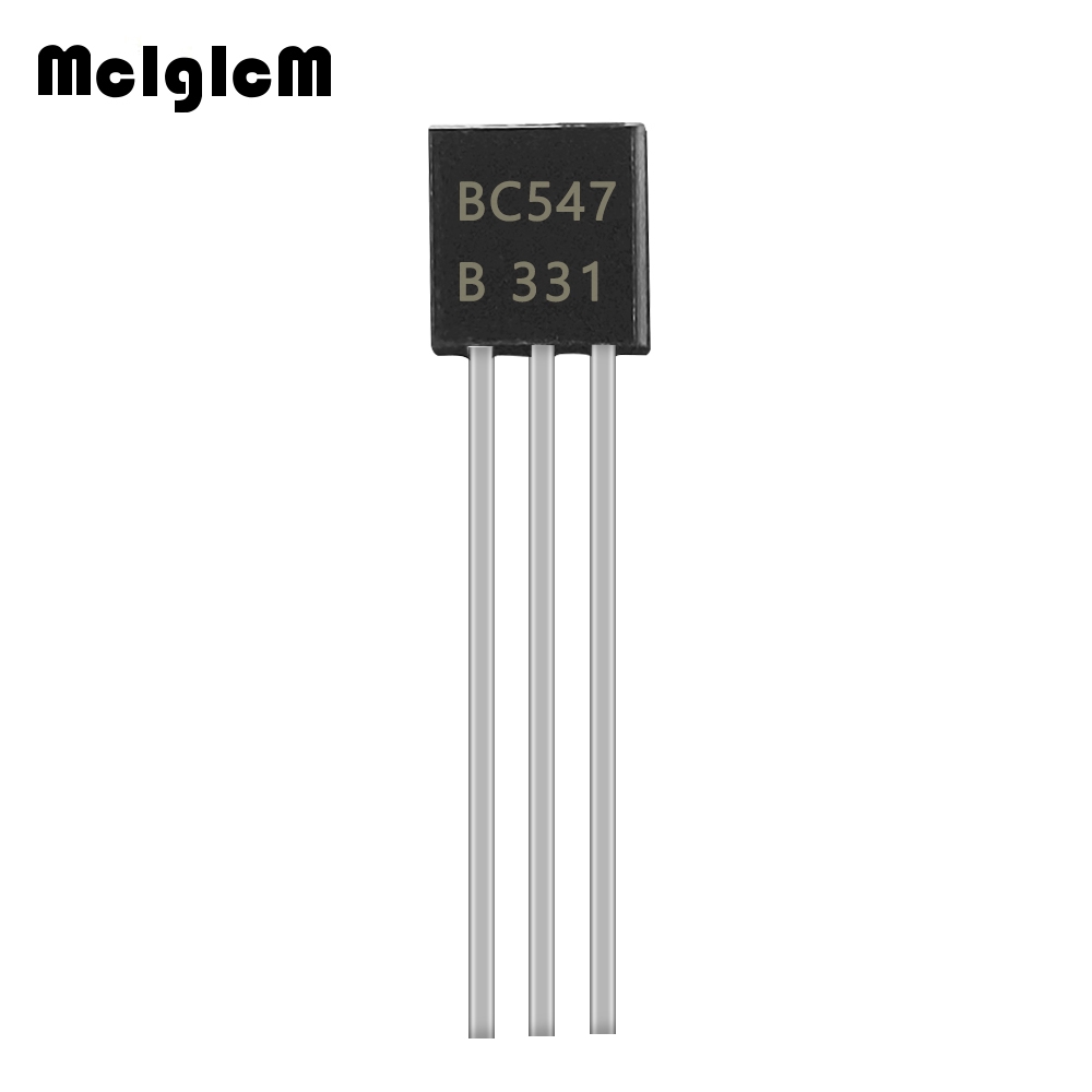 100pcs bc547 in-line triode transistor to-92 0.1a 45v npn