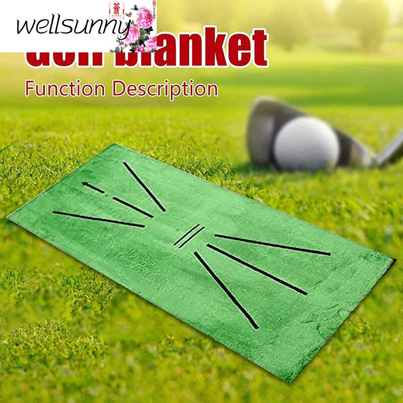 Wellsunny Thảm Đánh Golf Có Thể Gập Lại Thảm Tập Đánh Golf Di Động Hỗ Trợ Tập Swing