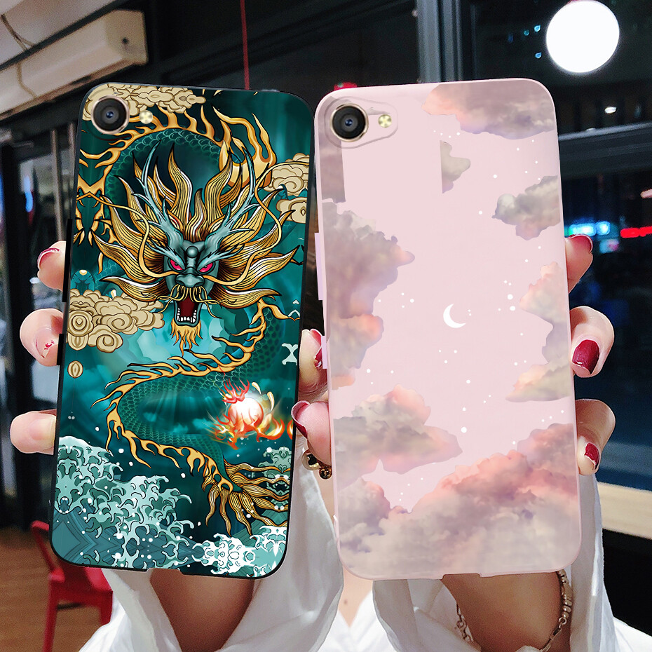 For vivo y55 y55a y55l y55s case soft silicone dragon painted phone cover for vivo y55 y55a y55l y55s casing