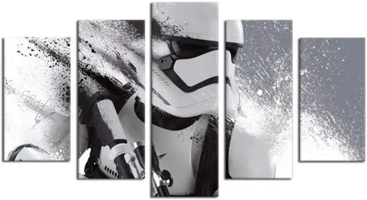 5pcs Framed Starwars Stromtroopers Canvas 5 Piece Star Wars