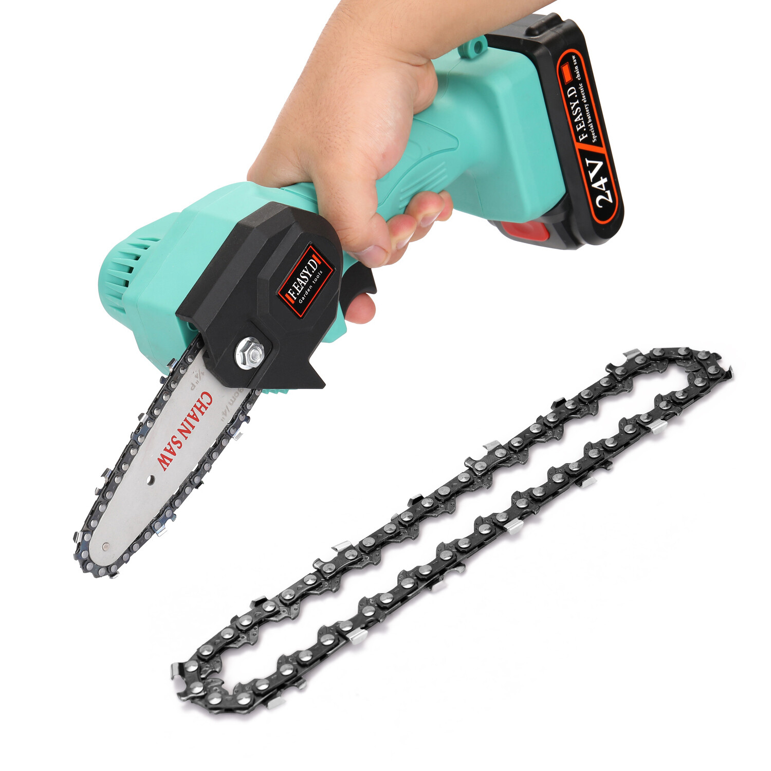 Xích Cưa Xích Điện Thông Minh 4 Inch, Phụ Tùng Thay Thế Cho Cưa Điện Cỡ Nhỏ Bằng Thép