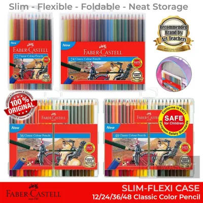 Faber Castell Classic Slim Flexi Case Colour Pencil 12col 24col 36col 48col