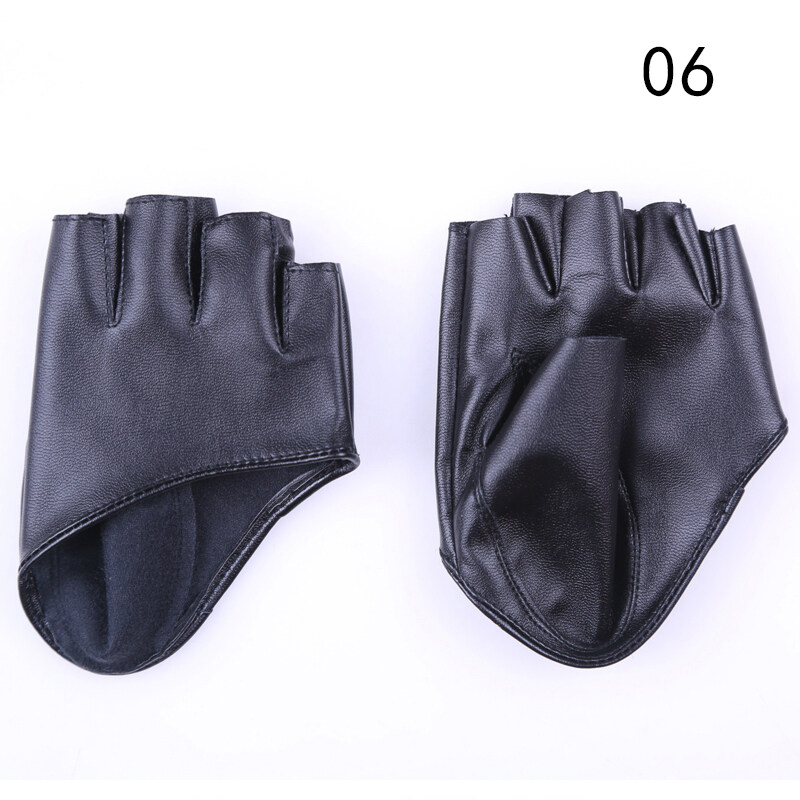 women's leather half gloves