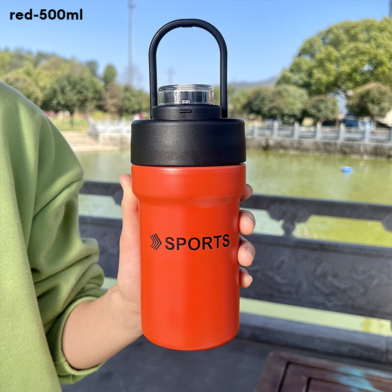 Coffee cup 500ML travel size coffee mug 316 stainless steel water cup with lid, stainless steel water cup car water cup portable coffee cup stainless steel mug thermos glass stainless steel cylinder portable stainless steel mug hot coffee mug with lid kee