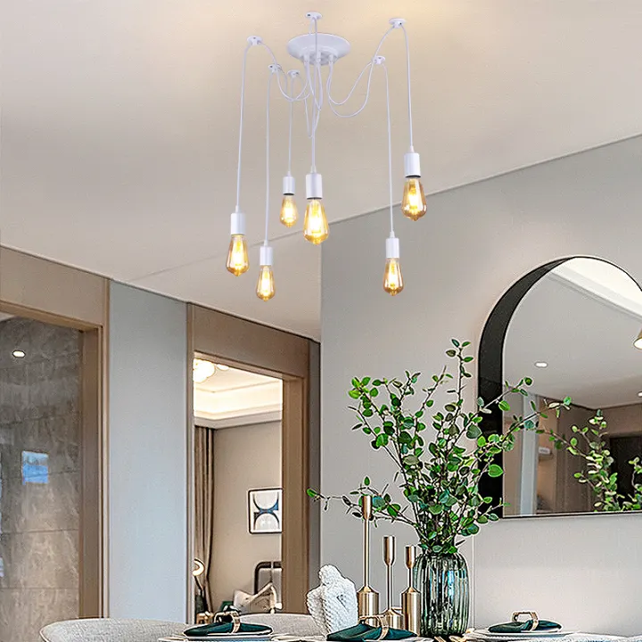 Retro 6 8 Lights White Pendant Lighting Ceiling Light E27 Re Maison Industrial Chandelier Hanging Lamps For Bar Cafe Living Room Dinning Bedroom Kitchen Island Bulb Not Included Lazada Singapore - White Pendant Ceiling Lighting Retro 6 8 Lights White Pendant Lighting Ceiling Light E27 Re Maison Industrial Chandelier Hanging Lamps For Bar Cafe Living Room Dinning Bedroom Kitchen Island Bulb Not Included Lazada Singapore - White Pendant Ceiling Lighting