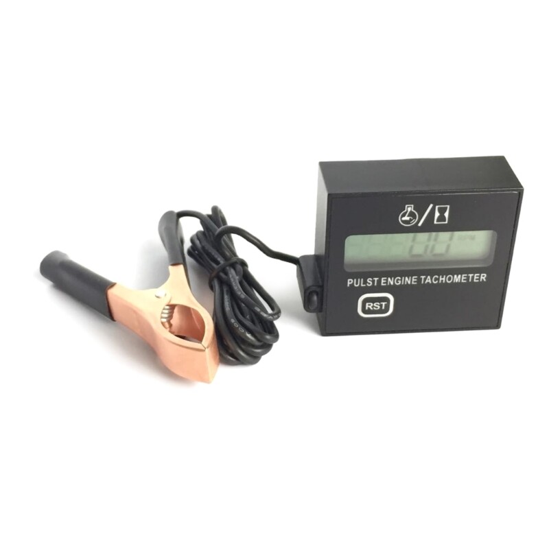 Gasoline Engine Digital Display Tach Hour Meter Gauge Inductive Speedometer Car Stroke Tachometer Motorcycle Lawn Mower