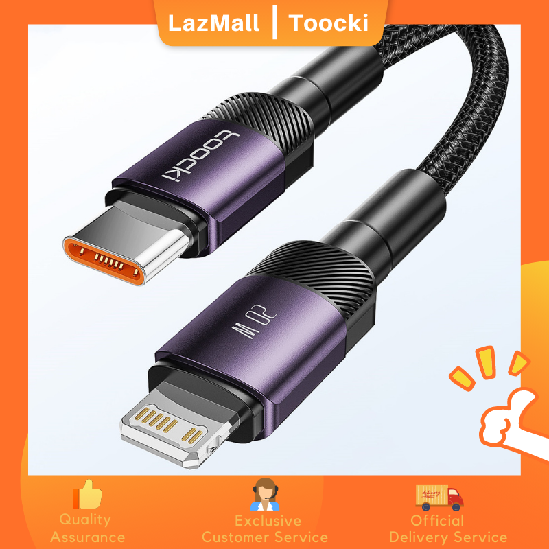 Toocki Cáp PD 20W USB C Sang Lightning Cáp USB Type C Sạc Nhanh Dây Dữ Liệu Cho iPhone 14 13 12 11 Pro Xs Max iPad Macbook