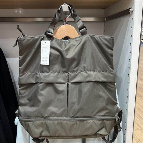 Japan 2023 UNIQLO Optimal home with new backpack commuter bag for men and women one shoulder tote bag backpack large capacity nylon bag 451465 Korean style NEW