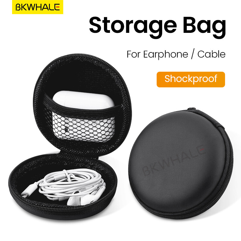BKWHALE xách tay tai nghe túi cáp chống sốc túi sạc USB tổ chức bao bì hộp