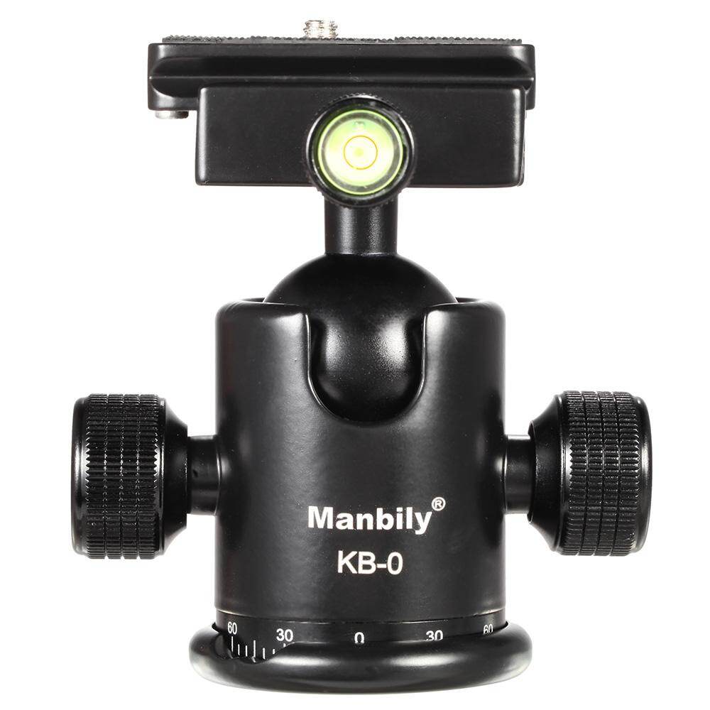 Manbily KB-0 Tripod Head Camera Ball Head Panoramic Head Sliding Rail Head with 2 Built-in Spirit Levels Aluminum Alloy Max Load Capacity 15kg