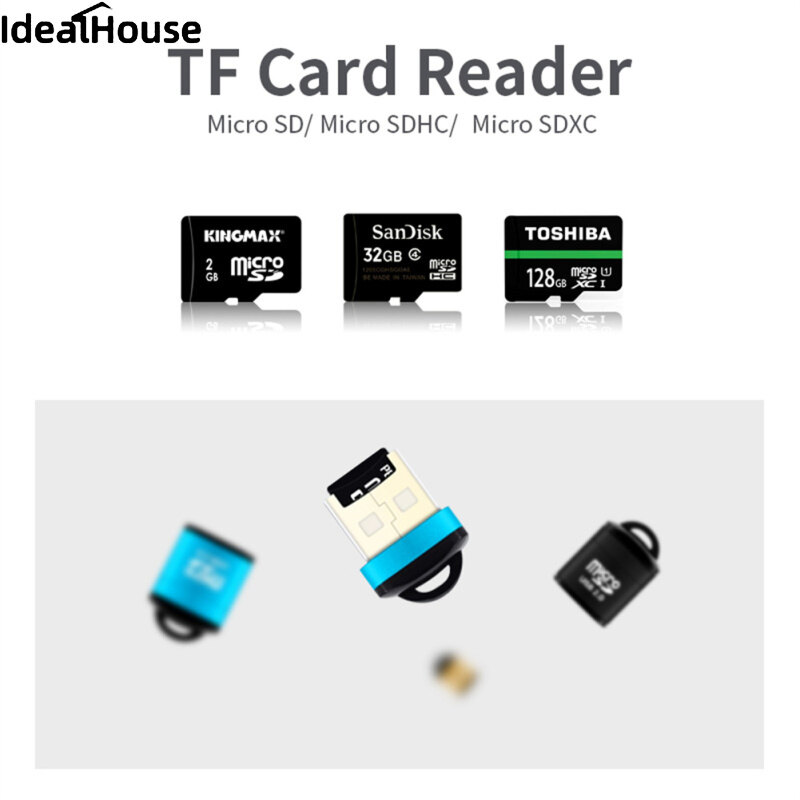 IDealHouse【Fast Delivery】Usb Micro Sd/tf Card Reader Usb 2.0 Hi-speed Mini Usb Adapter Laptop Accessories