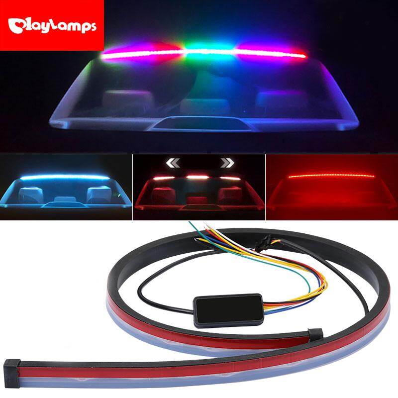 100cm Car Styling 7Colors Unverisal Car Brake Flexible LED High Rear Additional Stop Lights With Turn Signal Running
