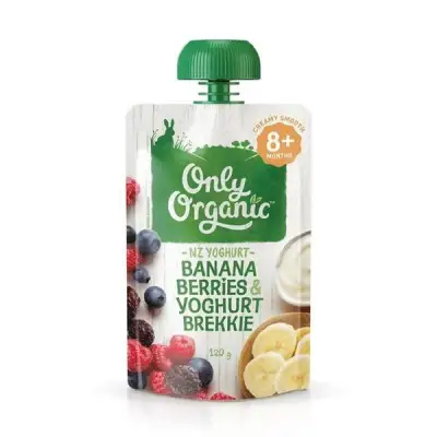 BABY FOOD Only Organic Banana, Berries & Yoghurt Brekkie 120g BABY VANNE